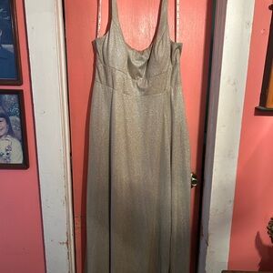 Elegant Silver Evening Gown